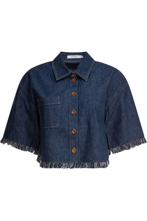 ZIMMERMANN Rhiannon Fringe Denim Shirt