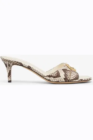 Fendi F Fold Leather Mules