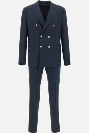 ELEVENTY Navy Cool Wool Suit