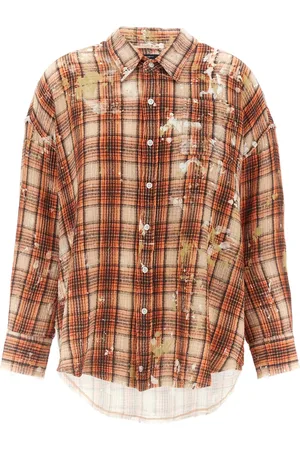 R13 Plaid Motif Shirt