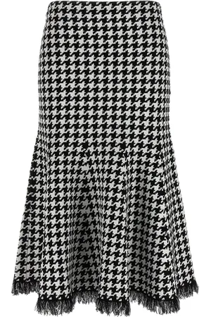 Alexander McQueen Houndstooth Skirt