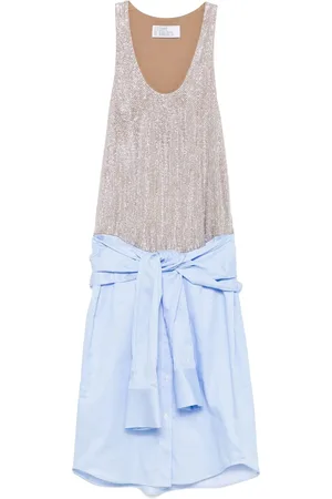 GIUSEPPE DI MORABITO Crystal Shirt Mini Dress