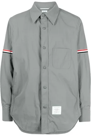Thom Browne Medium Grey Rwb Stripe Jacket