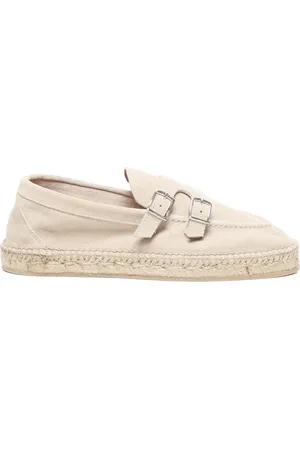 ELEVENTY Leather Espadrilles With Buckles