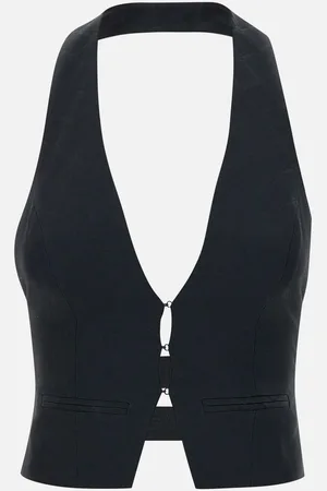 Elisabetta Franchi Satin Gilet With Pockets
