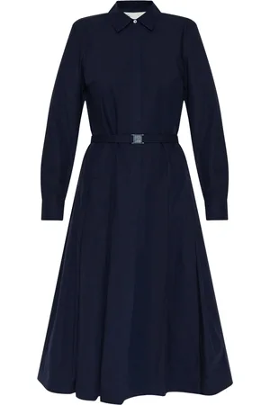 Tory Burch Navy Blue Belted Midi Dress