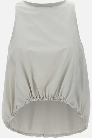 HERNO Sleeveless Asymmetrical Technical Blouse