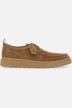 Clarks Polden Moc Suede Lace Up In Cinnamon
