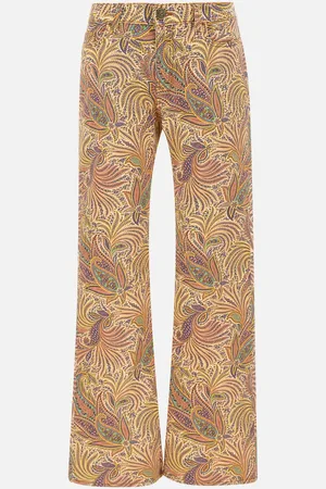 Etro Multicoloured Paisley Stretch Cotton Trousers