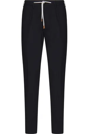 ELEVENTY Straight Trousers With Drawstring Waist