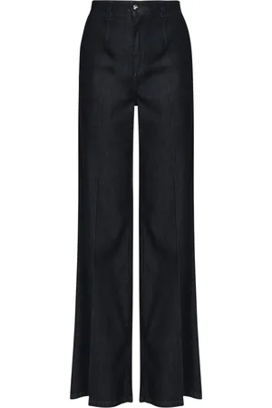 Dolce & Gabbana Cotton Denim Wide Leg Jeans In