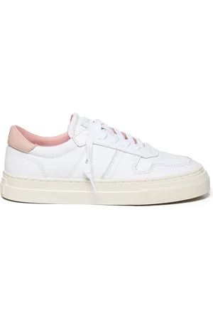 D.A.T.E. White And Pink Leather Sneakers For Women