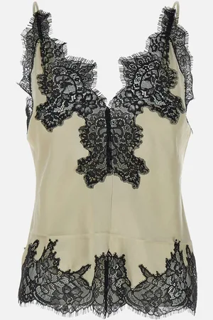Herskind Ivory Black Lace Insert Top