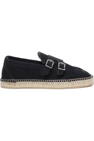 ELEVENTY Leather Espadrilles With Buckles