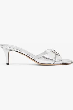 Fendi F Fold Leather Mules