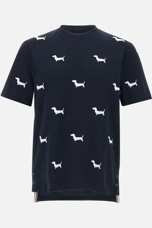 Thom Browne Hector Logo Short Sleeve Tee