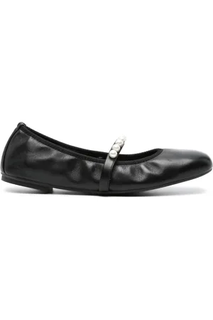 Stuart Weitzman Goldie Flat Shoes With Pearl Detail
