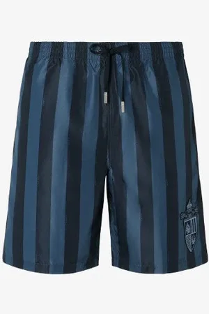 Fendi Night Indigo Striped Swim Shorts