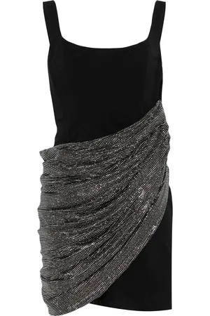 GIUSEPPE DI MORABITO Crystal Draped Mini Dress