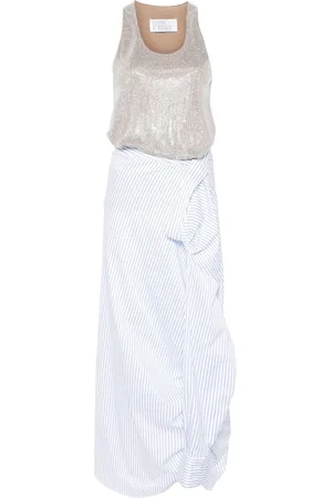 GIUSEPPE DI MORABITO Crystal Embellished Scoop Neck Dress