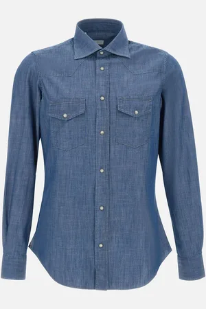 ELEVENTY Cotton Slim Fit Denim Shirt