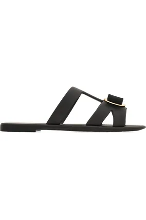 Salvatore Ferragamo Vara Bow Flat Slide Sandals