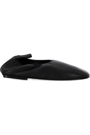Carven Garnier Smoke Grey Nappa Leather Slippers