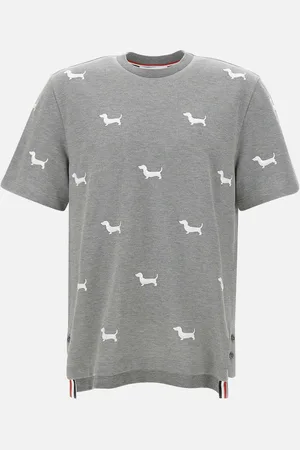 Thom Browne Hector Logo Piqué Cotton Tee