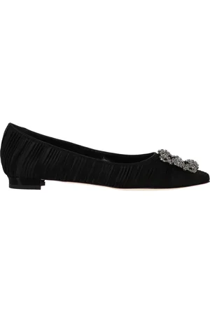 Manolo Blahnik Black Leather Heeled Shoes
