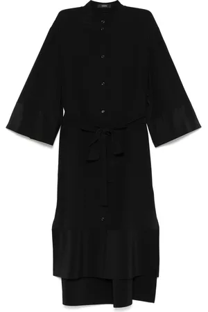 Joseph Button Front Belted Dress