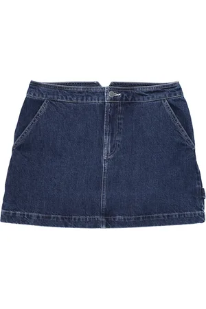 A.P.C. Indigo Blue Knife Pleat Skirt