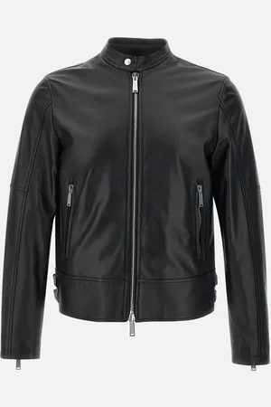 Dsquared2 Leather Biker Jacket For Men