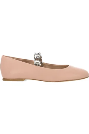 Casadei Crystal Ballet Flats With Crystal Bracelet