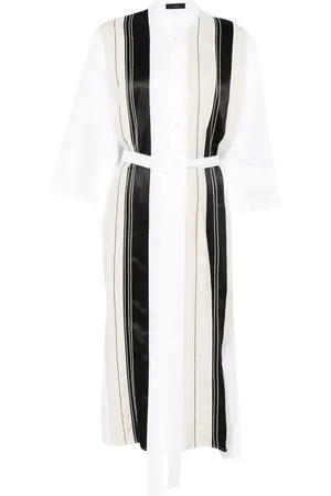 Joseph Black White Quail Button Dress