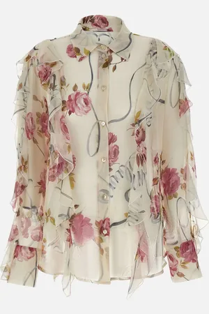 BLUMARINE Multicoloured Floral Silk Blouse