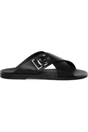 Dolce & Gabbana Calfskin Sandals With Logo
