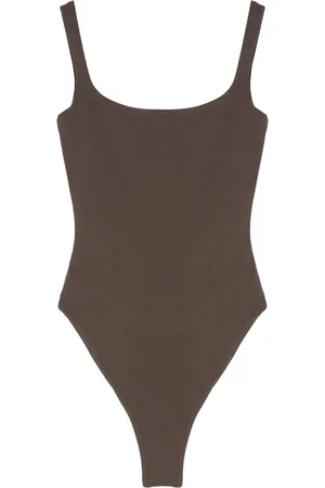 Entire Studios Whole Studios Square Neck Bodysuit Cotton Spandex Brunette I was going to say