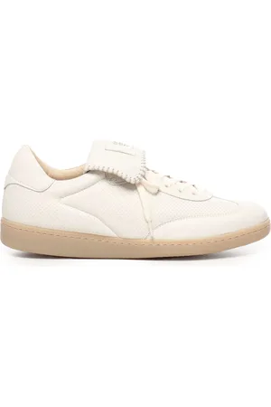 ELEVENTY Leather Sneakers With Folded Tab