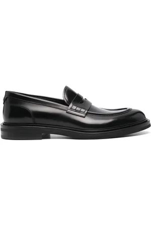 Dolce & Gabbana Leather Almond Toe Slip On Shoes