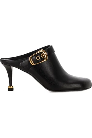 Chloé Andrea Polished Calfskin Heeled Sabot