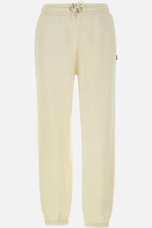 Woolrich Classic Fleece Cotton Jogger In Cream