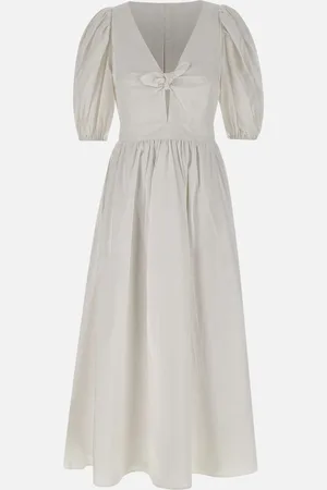 ROTATE Puff Sleeve Midi Dress
