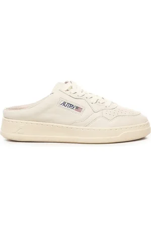 Autry Low Goat Ivory Calfskin Mules