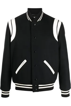Saint Laurent Teddy Jacket With Leather Details