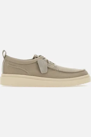 Clarks Polden Moc Taupe Lace Up Shoes