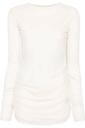 haikure Ecru Crew Neck Top