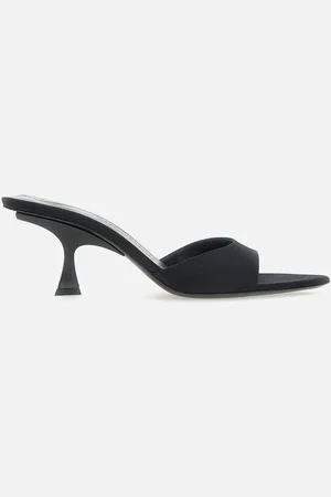 The Attico Mules Bes Satin Pyramid Heel