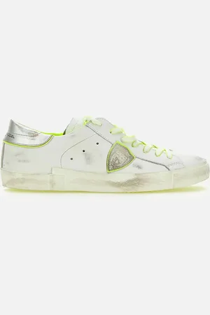 Philippe model Prsx White Fluorescent Yellow Sneakers