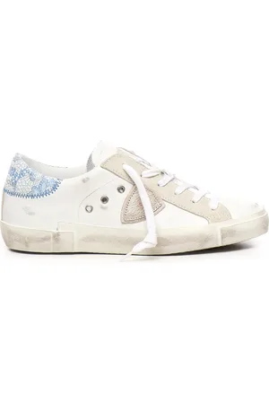 Philippe model Prsx White Blue Calfskin Sneakers