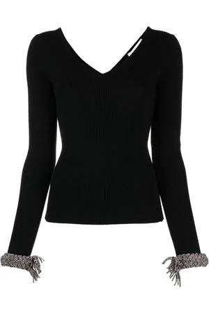 GIUSEPPE DI MORABITO Crystal Embellished Wool Top